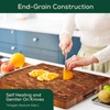 EZ FURNITURE Non-Toxic Teak Large Wood Cutting Board & Serving