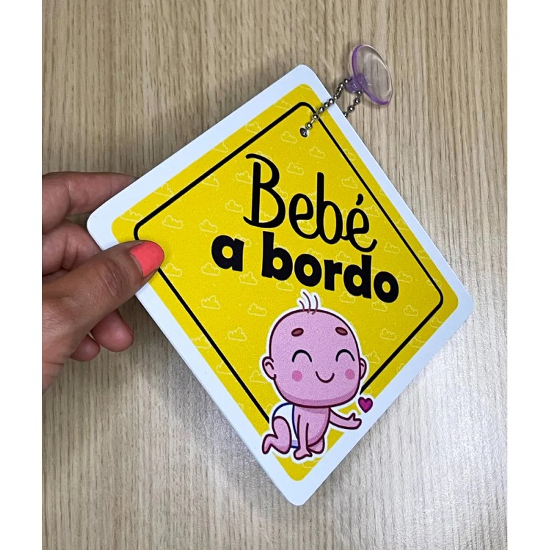 Señalización Letrero Bebé A Bordo Con Chupón Para Auto