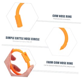 CAXUSD 4pcs Cattle Nose Ring Plier Durable Traction Rings for Cattle Management Easy to Use for Veterinarians and Farmers Wear Resistant Livestock Tool
