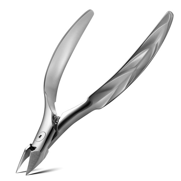FERYES Tilted Straight Blade Ingrown Toenail Clipper, Stainless Steel Toenail