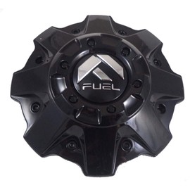 Fuel Gloss Black with Black Rivets Wheel Center Cap ONE (1) 1001-79GBR - with Screws