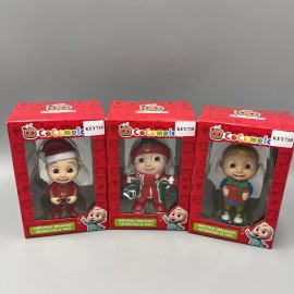 Kurt Adler 3 Pack! Cocomelon Chritsmas Ornament. Present, Belt, Snowsuit. New In Box!