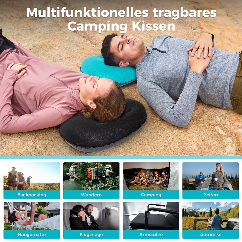 ATEPA Inflatable Camping / Travel Cushion AA2530_PEACOCKBLUE-EUKT