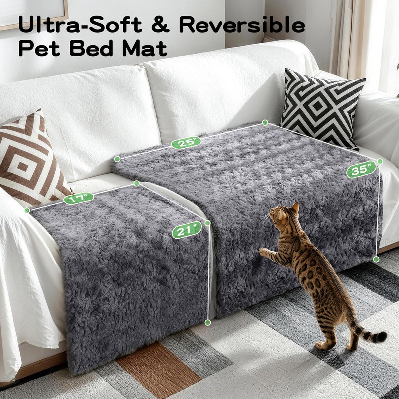 NODARKO Cat Blanket for Indoor Cats, Soft Faux Fur &