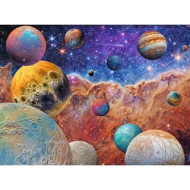 Galaxy Quest: Symphony of The Cosmos - 1000 Piece Solar System Galaxy Space Jigsaw Puzzle for Adults | Vibrant, Educational, Family Fun by Cross & Glory