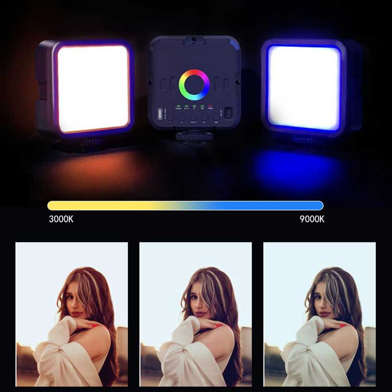 Fill Light Portable RGB Full Color 3000‑9000K Dimmable 70 Beads