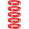 Blood THINNER Medical Alert ID Privacy Enhanced Silicone Bracelets RED