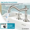 gotonovo Bathroom Sink Faucet Widespread Brushed Nickel Double Mixing Tap