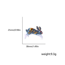 Lovely Rabbit Moon Star Cartoon Brooch Pin for Women Girls Cute Vintage Gold Plated White Enamel Animal Bunny Brooches Lapel Pins Badge Accessory for Suit Dress Clothing Hat Bag for Easter Day Daughter Birthday (Grey)