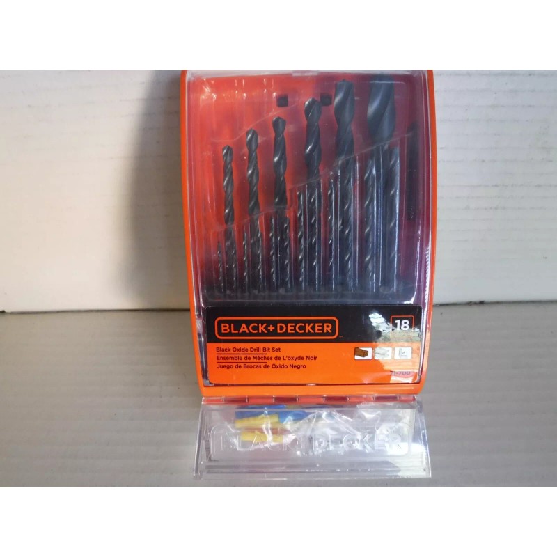 Black & Decker 18 Pc Drill Bit Drilling Workbench Set