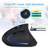 MTAZEG Wireless vertical Mouse Rechargeable Ergonomic Mouse 2.4G USB Optical