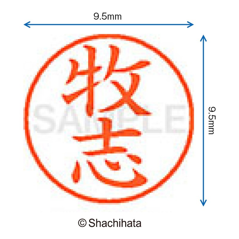 Shachihata Stamp Name 9 XL-9 Stamp Face 0.4 inch (9.5