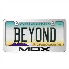 iPick Image for Acura MDX Logo in 3D on Mirror Chrome Metal License Plate Frame
