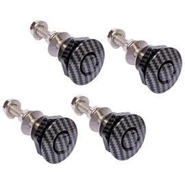 Nihfien 4Pcs 1.25in Universal Aluminum Vehicle Hood Pins,Quick Release Lock Latch Bumper for Car, Bumper Quick Release Latch License Plate Clip Hood Pins Lock for Bumper Hood or DIY - Carbon