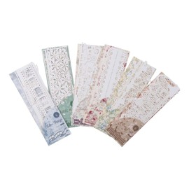 6 Packs,30 Sheets Scrapbook Paper Materials, Decorative Stationery Paper Scrapbook Accessories for Drawing Travel Journal DIY Crafting