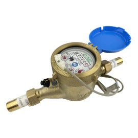 DAE MJ-50n NTEP NSF61 Non Lead Potable Water Meter, 1/2" NPT Couplings, Pulse Output+Gallon
