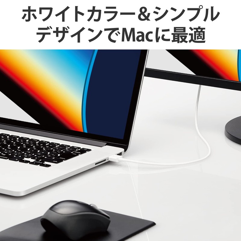 Elecom CAC-APHDPSS15WH HDMI Cable, 3.9 ft (1.5 m), Premium Super