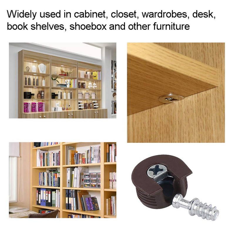 20 Pieces Thread Cam Lock Shelf Support Pin Cam Lock