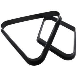 Ruiwaer 2pcs Black Plastic Billiard Ball Rack 2-1/4 Inches Billiard 8-Ball Triangle Rack and 9-Ball Diamond Billiard Rack Pool Billiard Balls Accessories (1 x Triangle + 1 x Diamond)