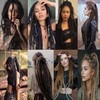 Mscat 24 Inch Dreadlock Extensions 20 Strands Copper Red Soft