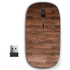 KAWAMOUSE 2.4G Ergonomic Portable USB Wireless Mouse for PC, Laptop, Computer, Notebook with Nano Receiver (Old Wood)