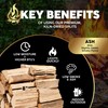 Firewood Central Kiln-Dried PA Ash – 8” Splits (30–35 Pieces)