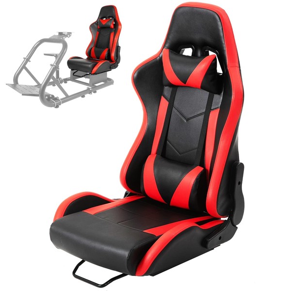 Minneer Dual Lock Slide Racing Seat,Load 400 Pounds,Adjustable Angle,Comfortable Breathable,Ergonomics,Flight
