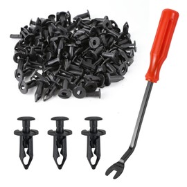 Ongfuwu 60PCS ATV UTV Body Fastener Rivets Push Pin, Nylon Fender Push Clips with Removal Tool, Replaces 7661855 90653-HC4-900 Compatible with RZR Sportsman Ranger TRX Rancher Foreman