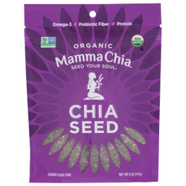 Mamma Chia Organic Seeds, Black, 6 Ounce
