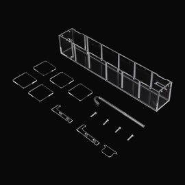 GXFCHYL Transparent Fish Tank Filter Box, Hanging 6 Boxes Fish Tank Filter, Acrylic Filter Box for Aquarium Fish Bowl (6 Grides)