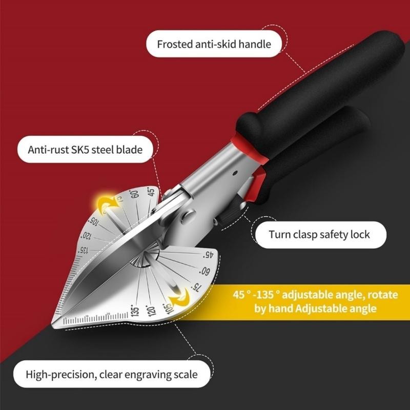 Multifunctional Trunking/Miter Shears,Multi Angle Miter Shear Cutter Hand Tools for
