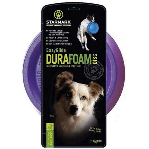 Starmark Easy Glide DuraFoam Flying Disc Dog Toy, Color Varies 11"