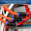 PATIKIL 12Pcs Quick Straight Connectors, 12 mm(4/9") Tube OD -5~60℃