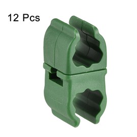 uxcell Gardening Universal Clip, PP Plastic Rotatable Trellis Connector Bracket Parts for 8mm Dia Plant Stakes 12pcs