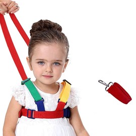 HINATAA Safety Leash Anti-Lost,2 in 1 Baby Safety Walking Harness Child Toddler Child Rope Leash Walking Hand Belt (Green)