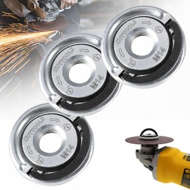 Set of 3 Quick Release Nuts for Angle Grinder M14 with Lever, Clamping Nut for All Angle Grinders, Angle Grinder Quick Release Nuts, Angle Grinder Flange Groove, Grinding Wheel Change without Tools