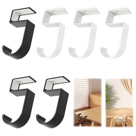 Pack of 6 Table Hooks, Bag Holder for Table, Table Handbag Holder Hooks, Table Hooks for Bag, Non-Slip Bag Hook Holder, Handbag Bag Hanger for Office Tables, Study Tables