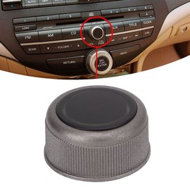 Car Radio Control Knob Black Grey Plastic Volume Control 39103-TA0-A31 Radio Control Knob Replacement for Accord Crosstour