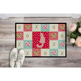 Caroline's Treasures CK5783JMAT Scottish Fold Cat Love Doormat 24x36 Front Door Mat Indoor Outdoor Rugs for Entryway, Non Slip Washable Low Pile, 24H X 36W