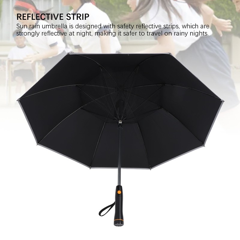 Portable Umbrella with Fan Reflective UPF 50+ Sun and Rain