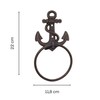 2 x Wall Hooks Anchor with Cast Iron Ring -