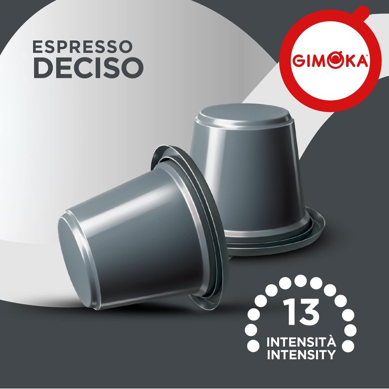 Gimoka - Nespresso Compatible Coffee Capsules - 100 Pods (Deciso)