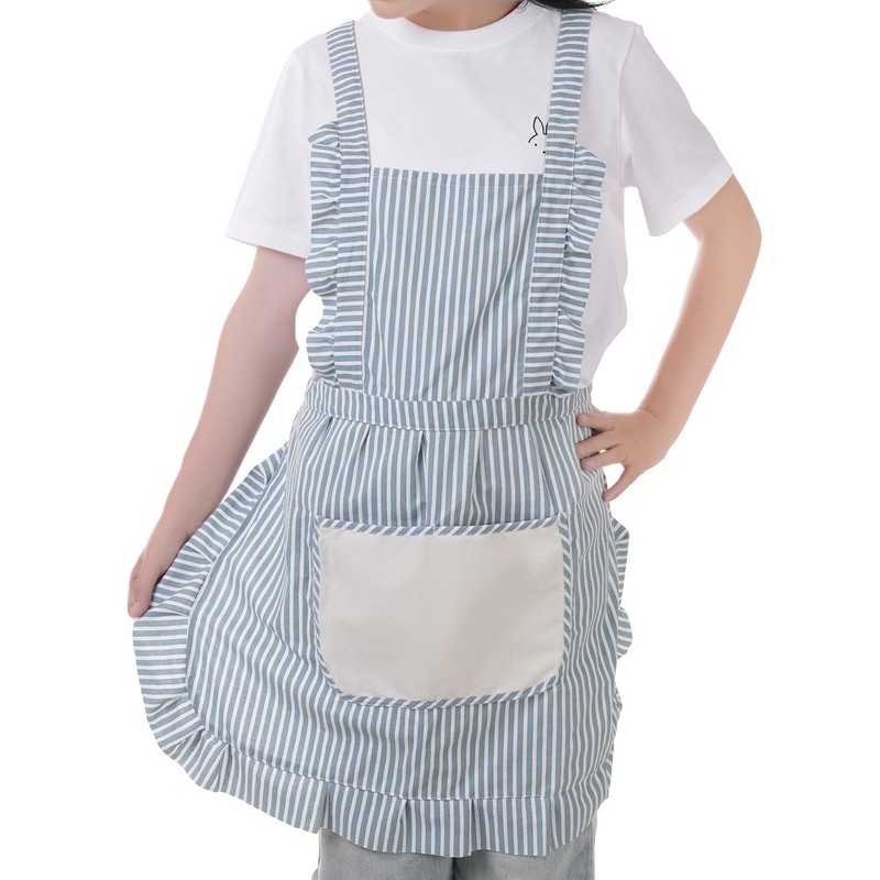 Ftuency Cute Cotton Apron for Women, Adjustable Bib Cooking Kitchen