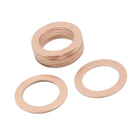 A ABSOPRO Copper Crush Washers Flat Sealing Gaskets Rings M17x25x1mm (Set of 10)