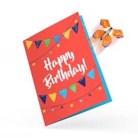 FETTIPOP DIY Surprise Butterfly Card Birthday Card (Red) Happy Birthday Card Flying Butterfly