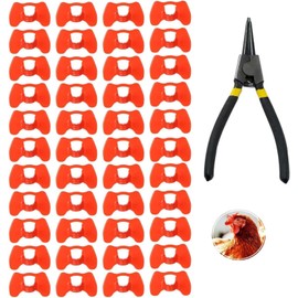 50PCS Chicken Beak Clips Pliers for Chickens Poultry Blinders Chicken Peepers Chicken Spectacles Chicken Goggles Anti-Pecking Chicken Beak Clippers