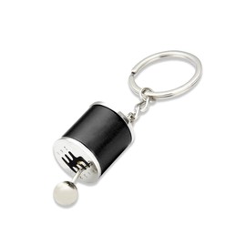 Six Speed Manual Transmission Gear Shift Fidget Toy Keychain, Automotive Part Car Keychain Key Chain Accessories (White)