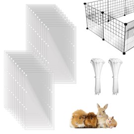 Pet Cage Insert 30 x 15 cm, Pack of 12 Protection Cage Litter for Small Animals, Rabbits, Guinea Pigs, Hamsters, Chinchilla, Hedgehog, Ferrets, Rats, Urine Protection, Side Lining with Holes