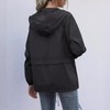 Giacca impermeabile leggera da donna, ripiegabile, con cappuccio, per escursionismo,