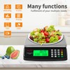 Large Digital Kitchen Scale Black 30kg/66lb Commercial Food Scale Stainless